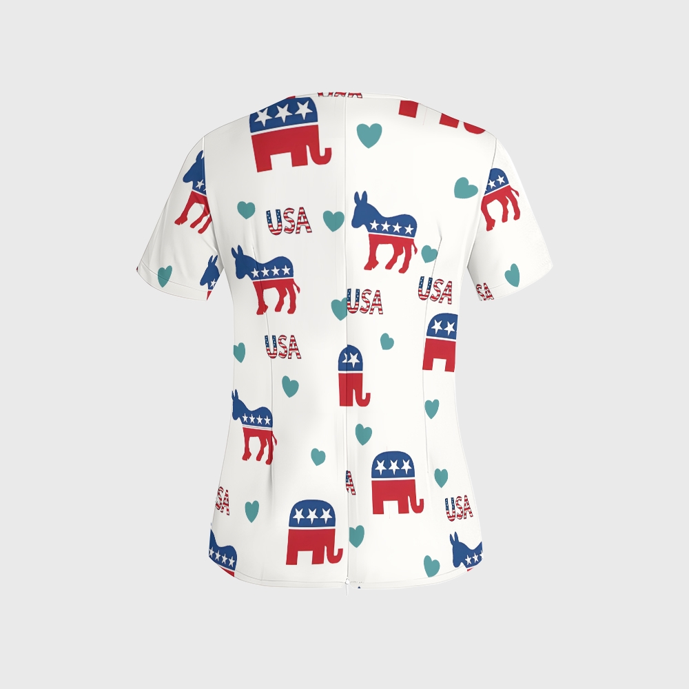 Women's American Elements Printed Scrub Set SAA04