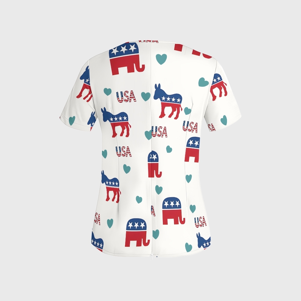 Women's American Elements Printed Scrub Set SAA04