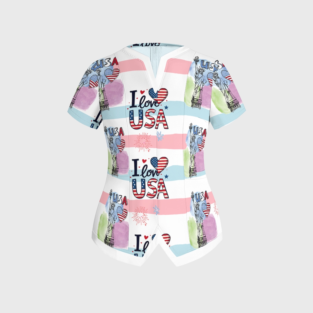 Women's American Elements Printed Scrub Set SAA05