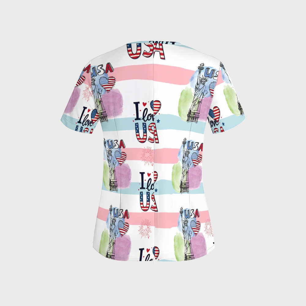 Women's American Elements Printed Scrub Set SAA05