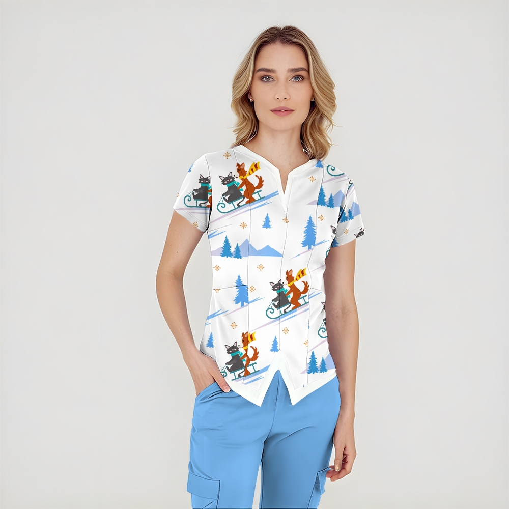 Women's American Elements Printed Scrub Set SAA06