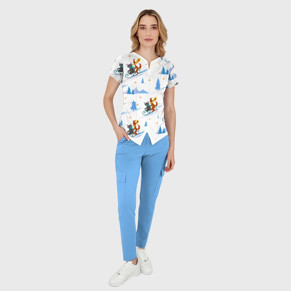 Women's American Elements Printed Scrub Set SAA06