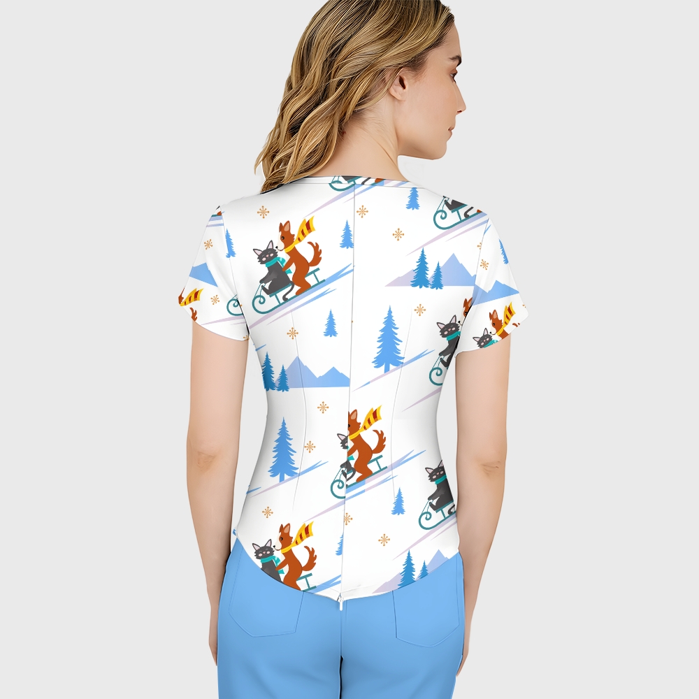 Women's American Elements Printed Scrub Set SAA06