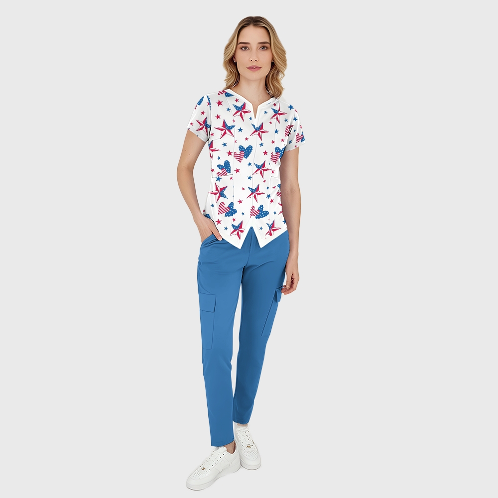 Women's American Elements Printed Scrub Set SAA07