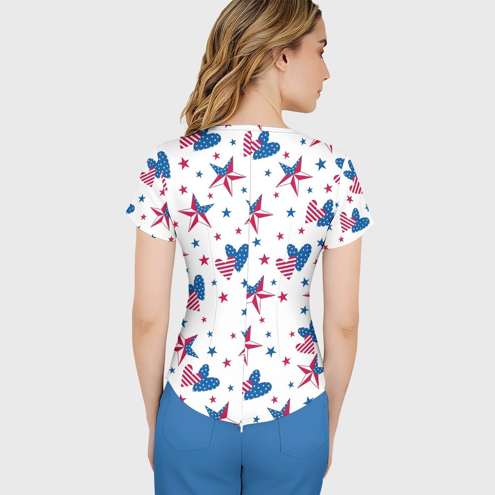 Women's American Elements Printed Scrub Set SAA07