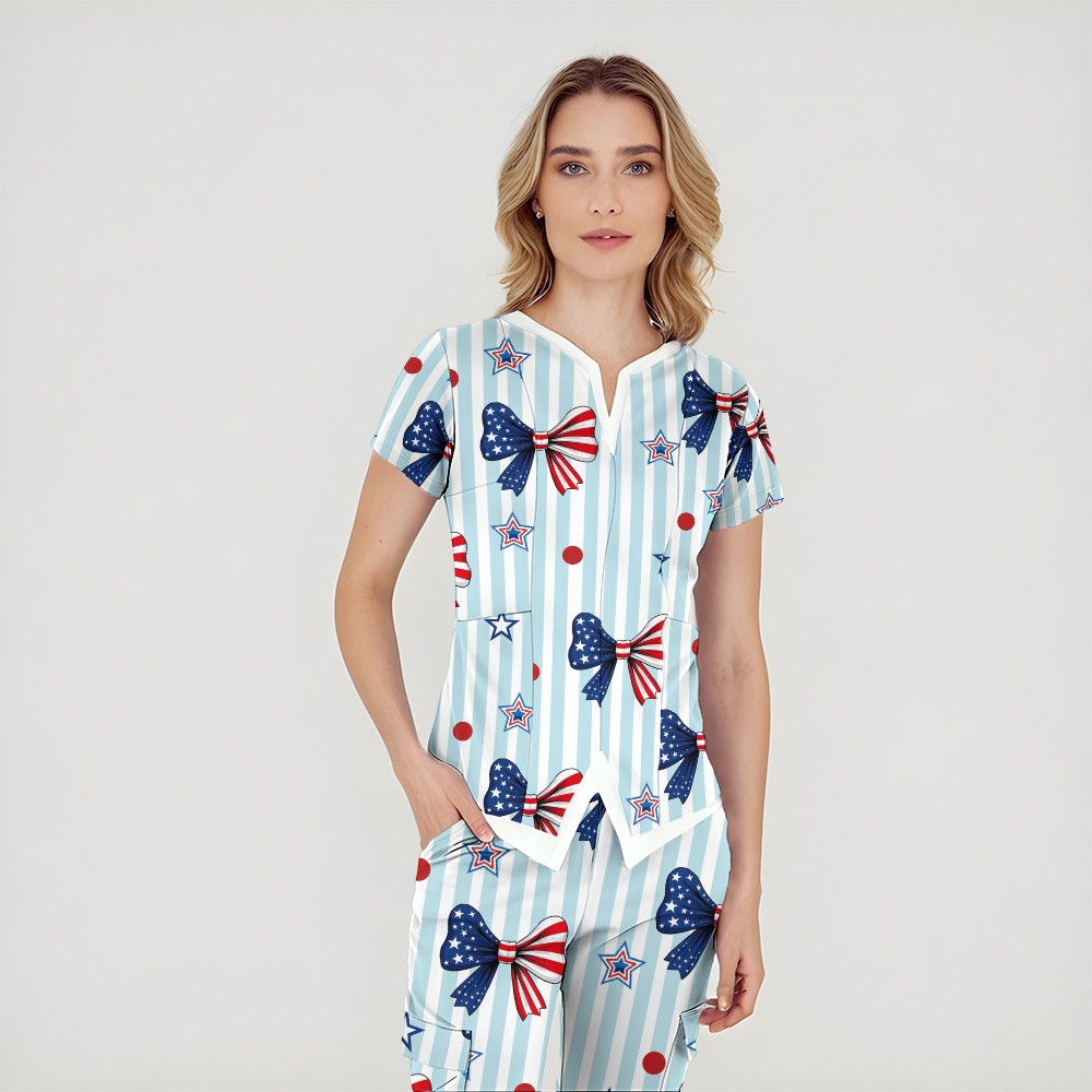 Women's American Elements Printed Scrub Set SAA08