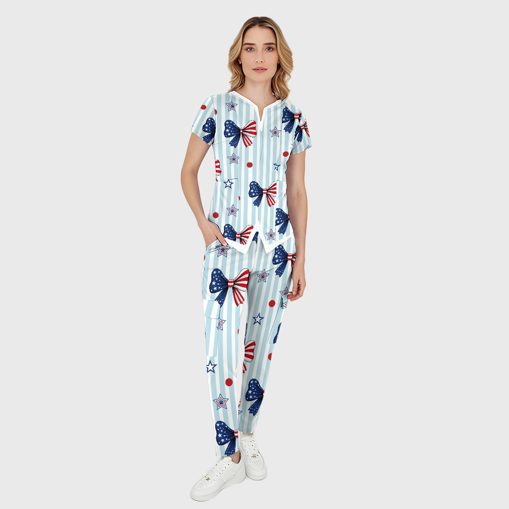 Women's American Elements Printed Scrub Set SAA08