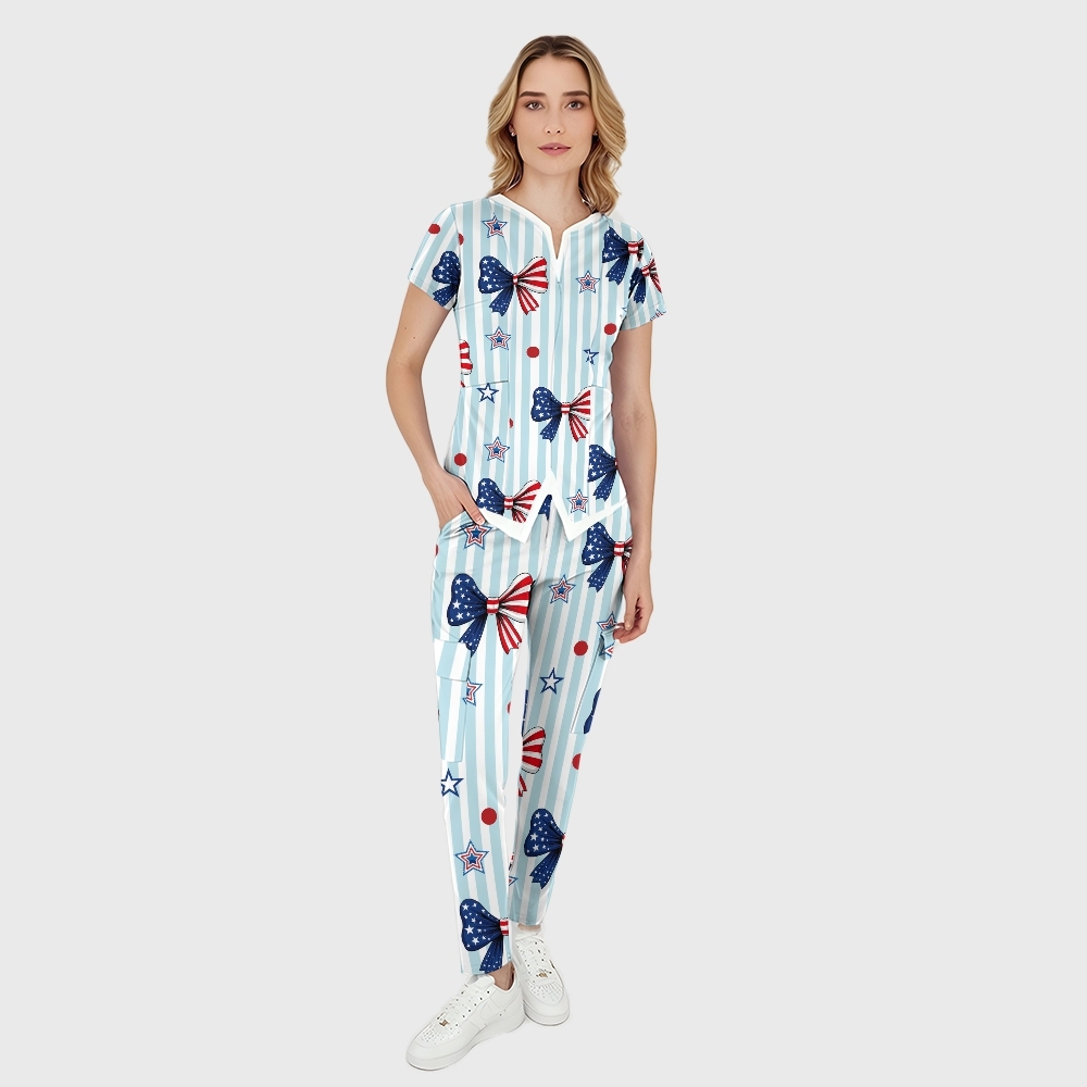 Women's American Elements Printed Scrub Set SAA08