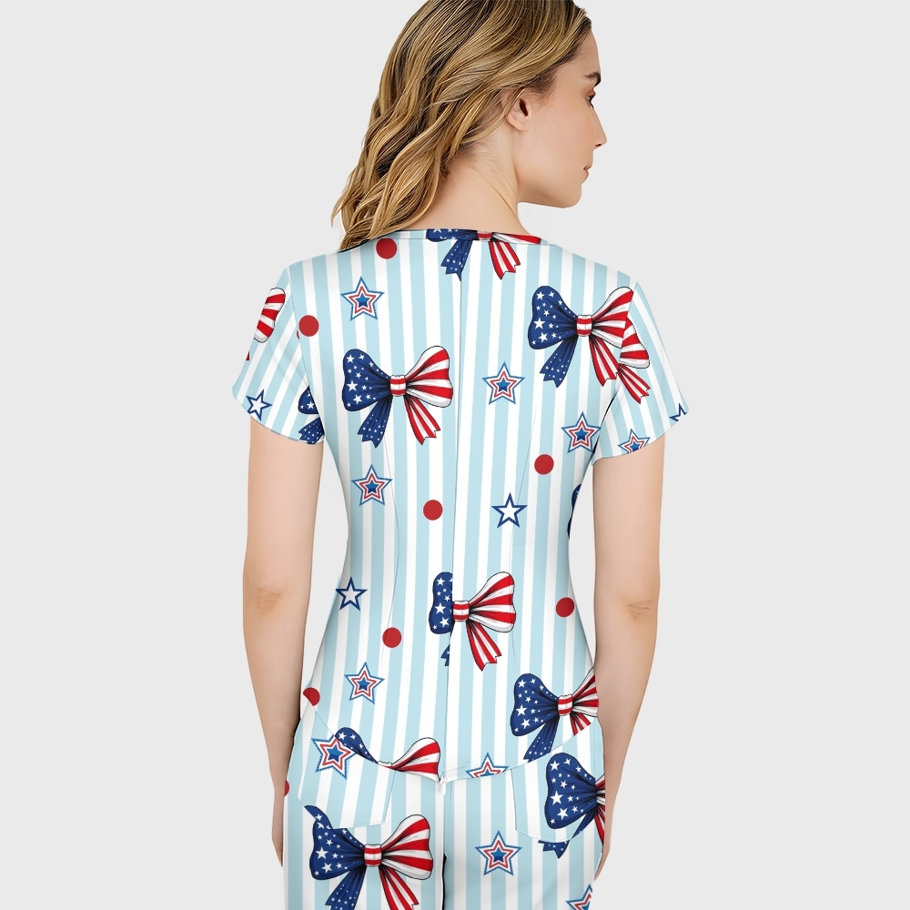 Women's American Elements Printed Scrub Set SAA08