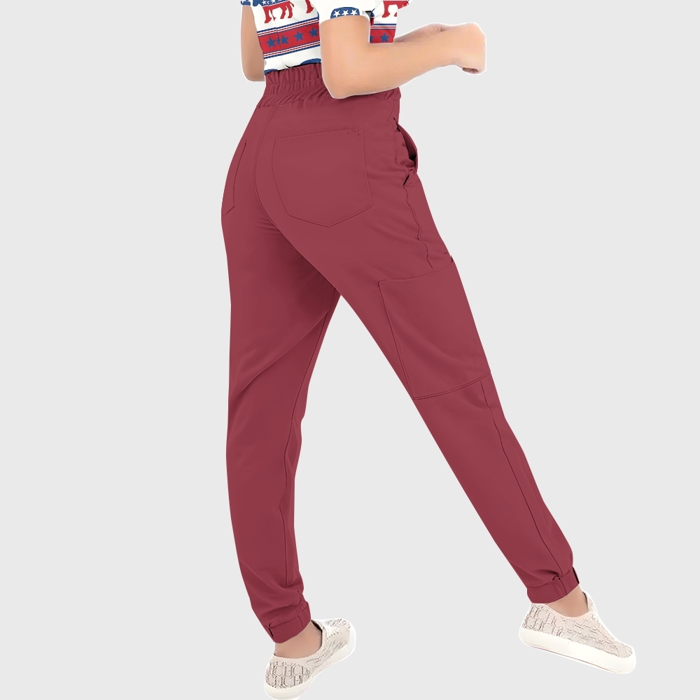 Women's Puff Sleeves American Elements Printed Scrub Set SAA15