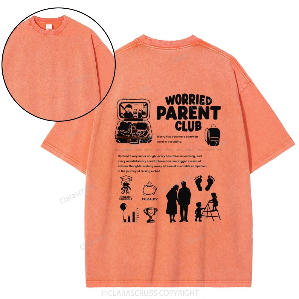 Worried Parent Club Washed T-shirt