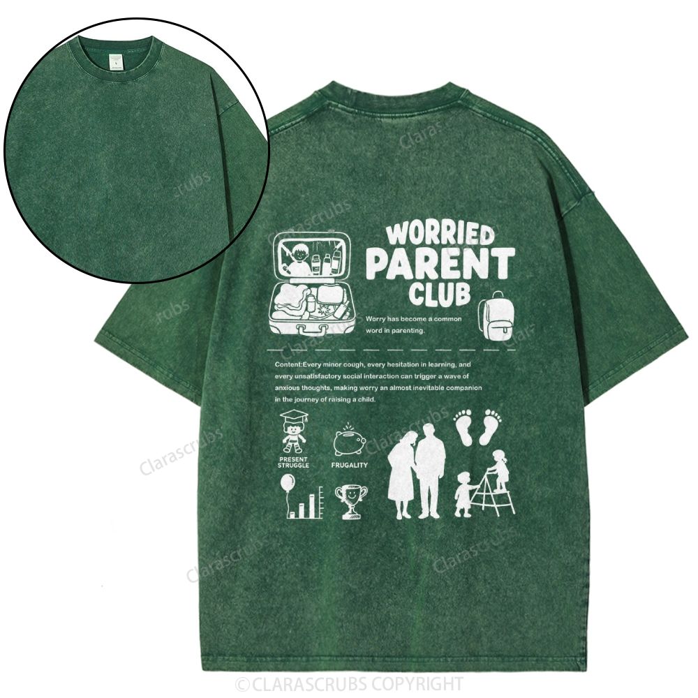 Worried Parent Club Washed T-shirt