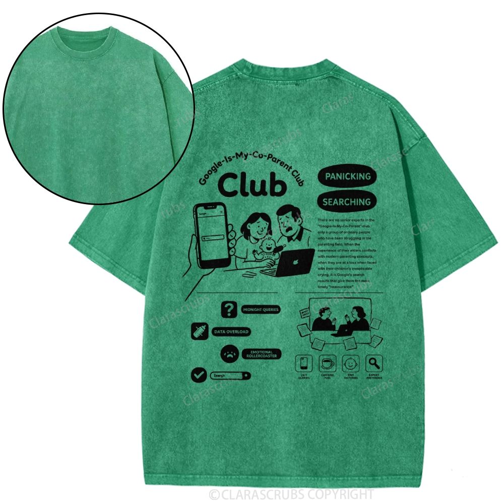 Google is my Co-parent Club Washed T-shirt