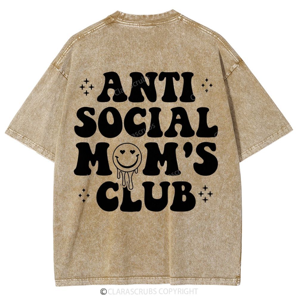 Anti Social Mom's Club Washed Vintage T-shirt