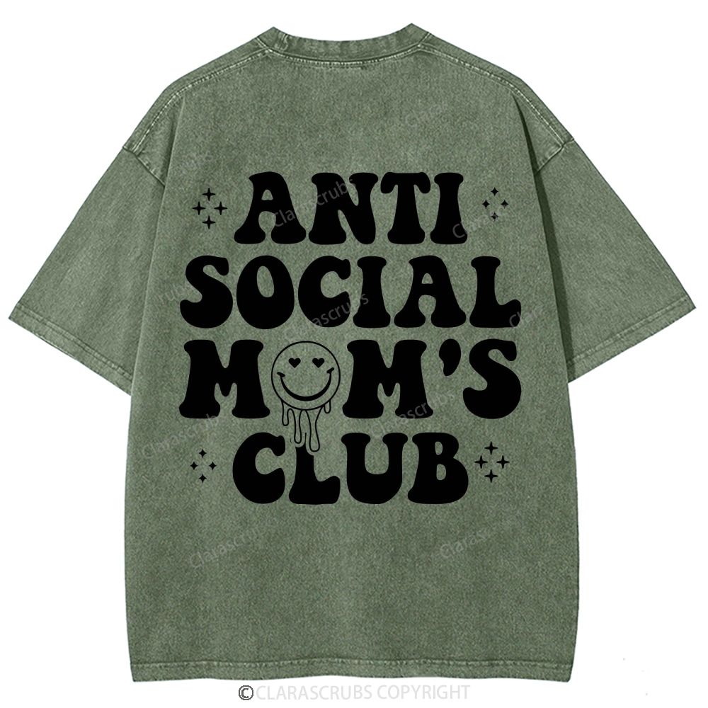 Anti Social Mom's Club Washed Vintage T-shirt