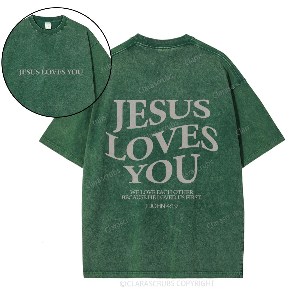 J*sus Loves You Washed T-shirt