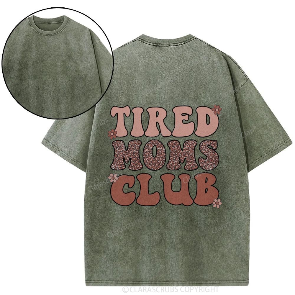 Tired Moms Club Washed T-shirt