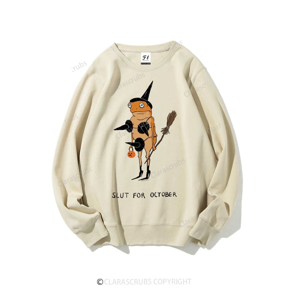 Slut For October Graphic Sweatshirt