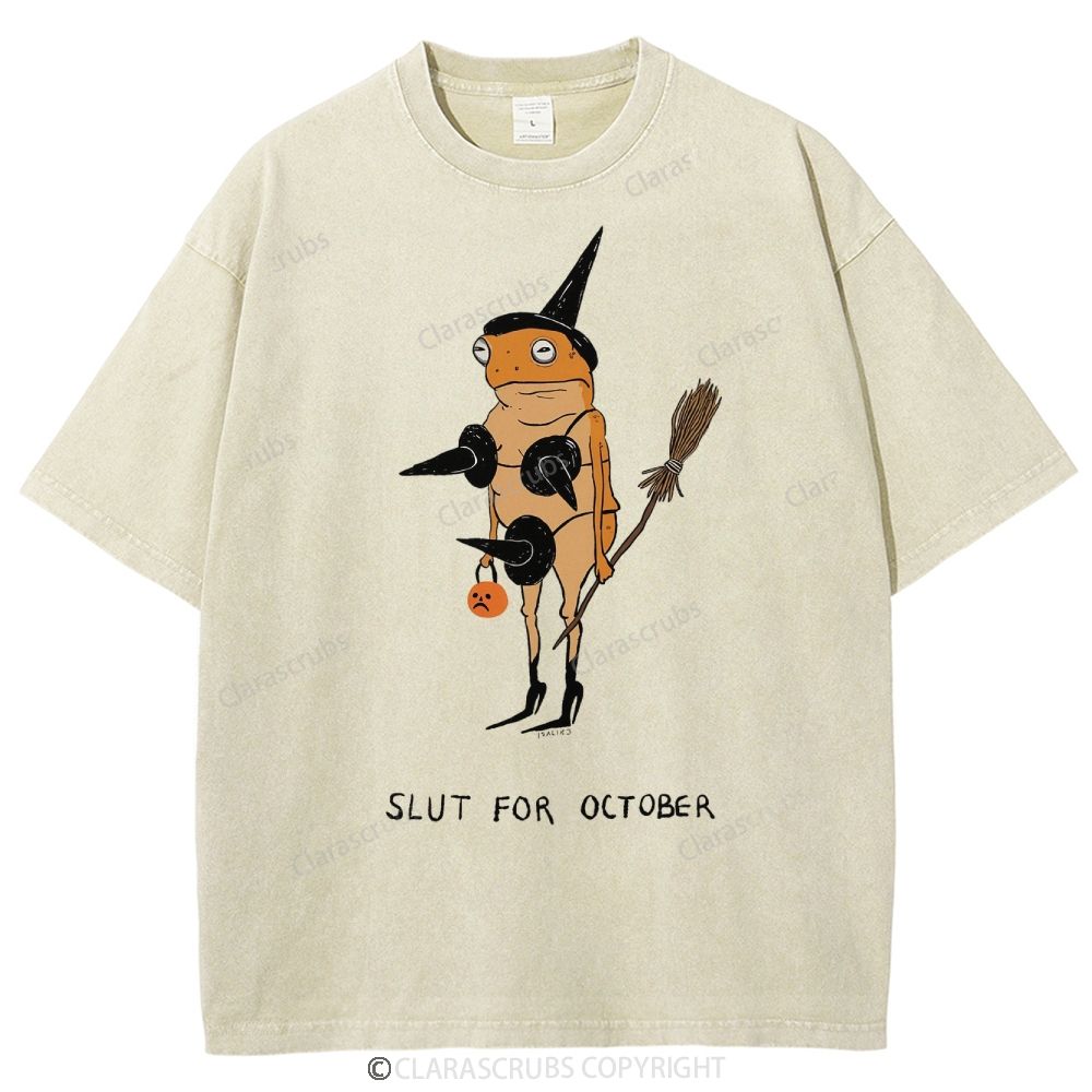 Slut For October Washed Vintage T-shirt