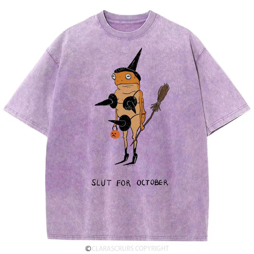 Slut For October Washed Vintage T-shirt