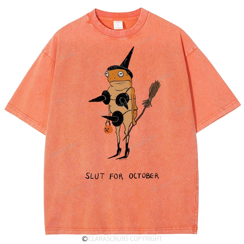 Slut For October Washed Vintage T-shirt