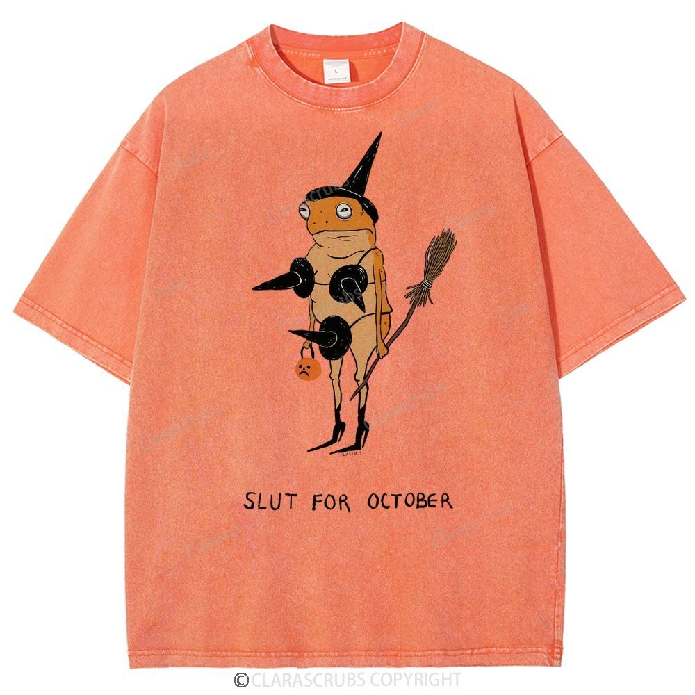 Slut For October Washed Vintage T-shirt