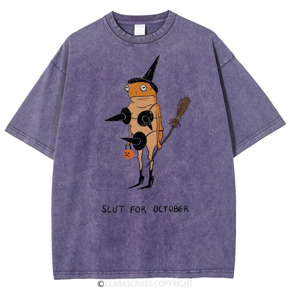 Slut For October Washed Vintage T-shirt