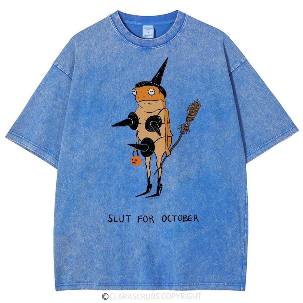 Slut For October Washed Vintage T-shirt