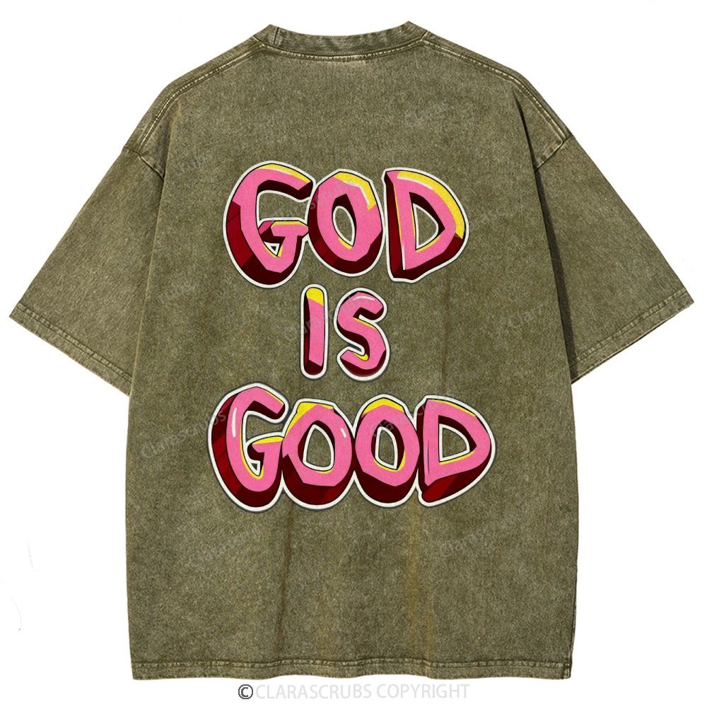 God Is Good Washed Vintage T-shirt
