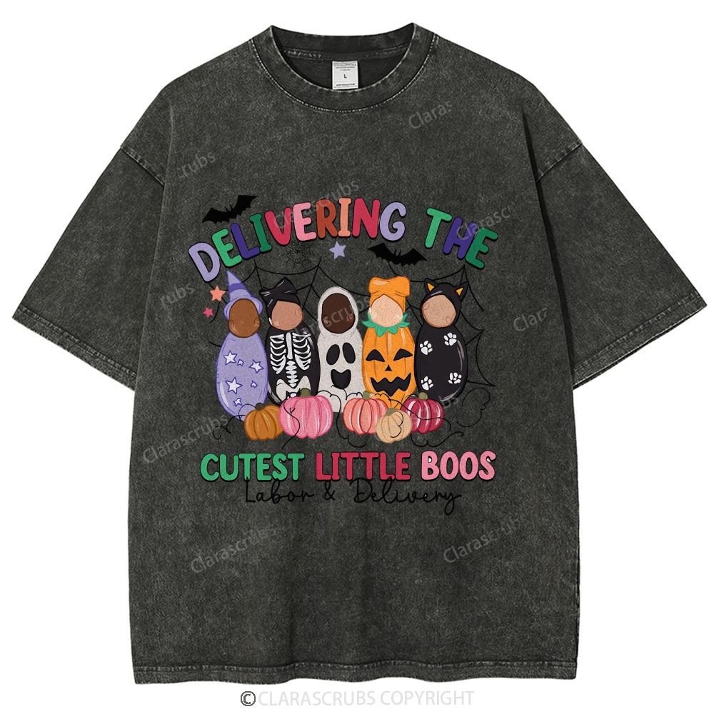 Delivering The Cutest Little Boos Washed Vintage T-shirt