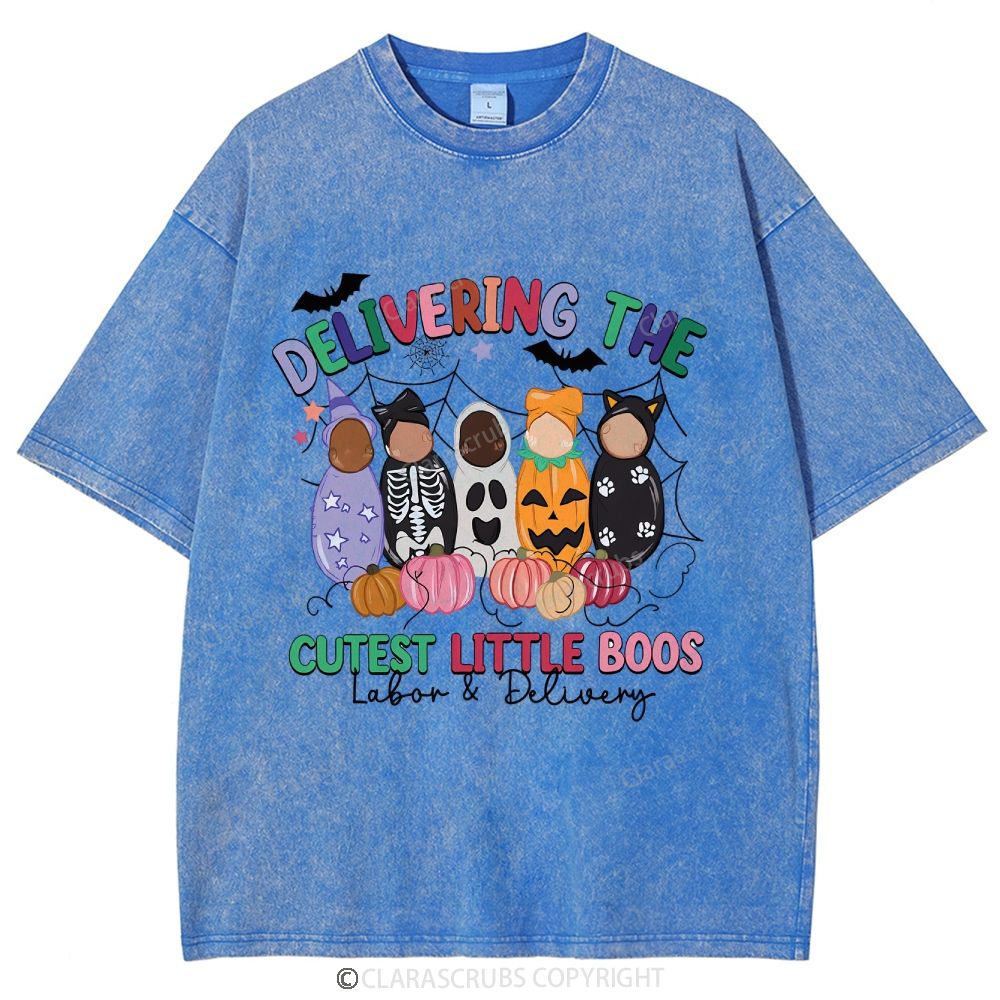 Delivering The Cutest Little Boos Washed Vintage T-shirt