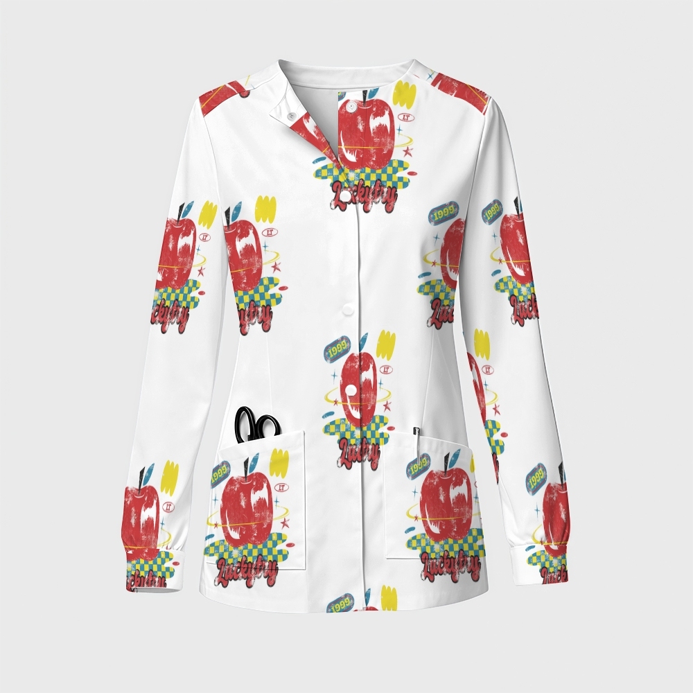 Women's Cartoon Series Printed  Long Sleeve Jacket with Buttons SK101410