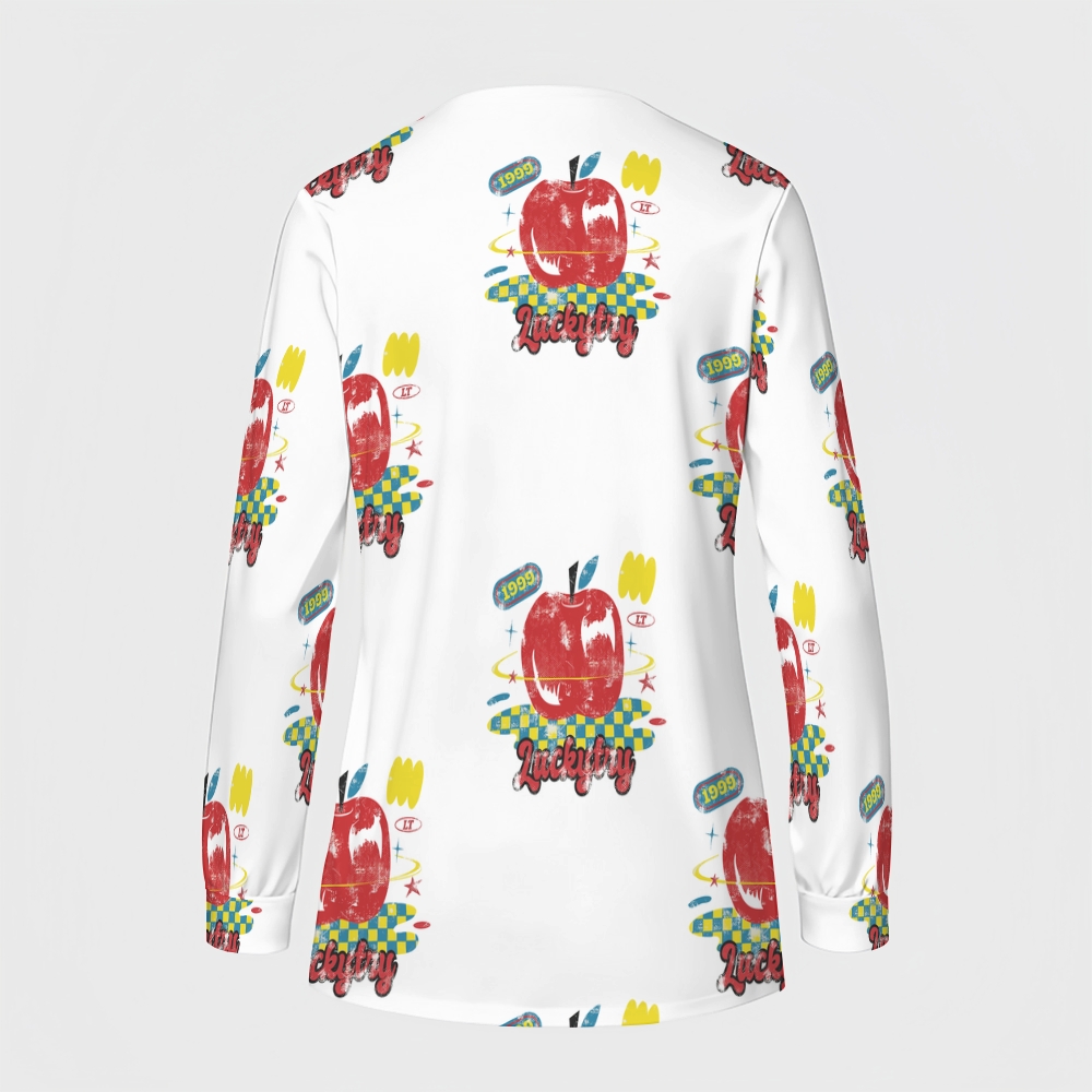 Women's Cartoon Series Printed  Long Sleeve Jacket with Buttons SK101410
