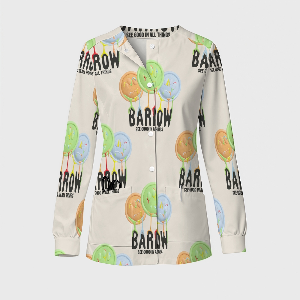 Women's Cartoon Series Printed  Long Sleeve Jacket with Buttons SK101413