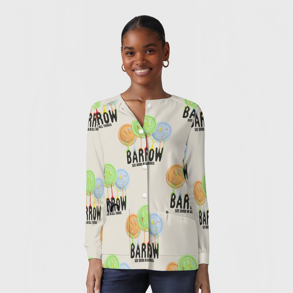 Women's Cartoon Series Printed Long Sleeve Jacket with Buttons SK101413