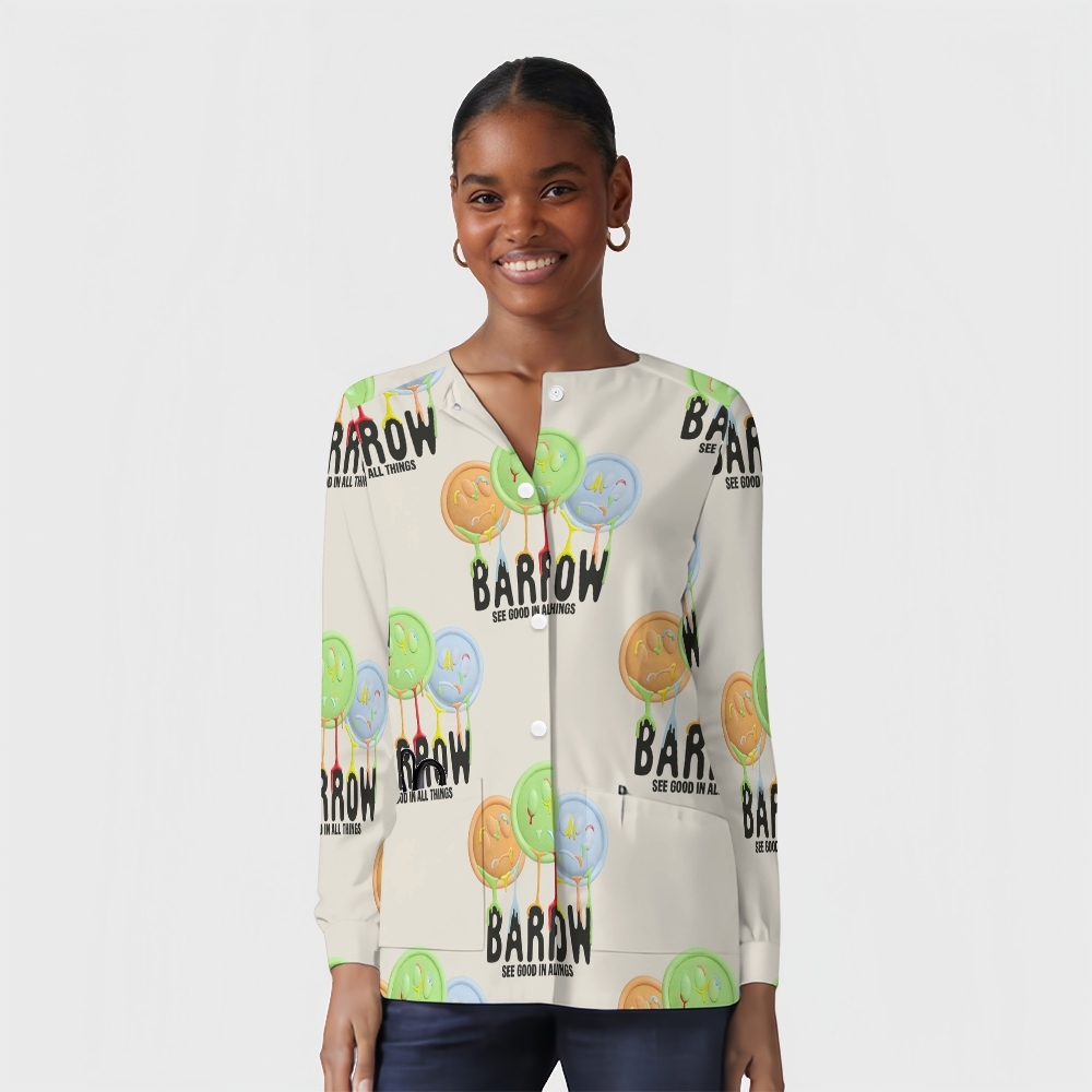 Women's Cartoon Series Printed Long Sleeve Jacket with Buttons SK101413