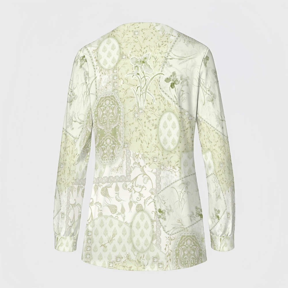 Women's Intangible Cultural Heritage Printed  Long Sleeve Jacket  TC102411