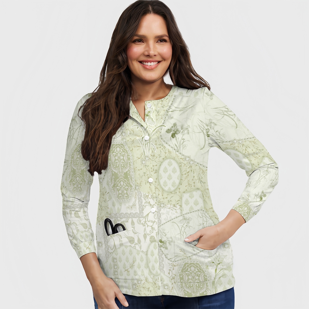 Women's Intangible Cultural Heritage Printed Long Sleeve Jacket TC102411