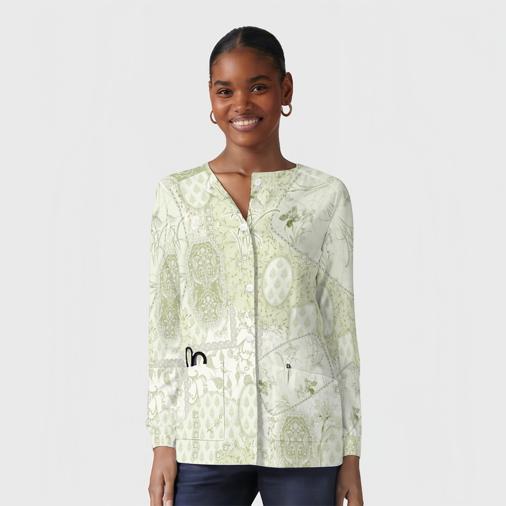 Women's Intangible Cultural Heritage Printed  Long Sleeve Jacket  TC102411