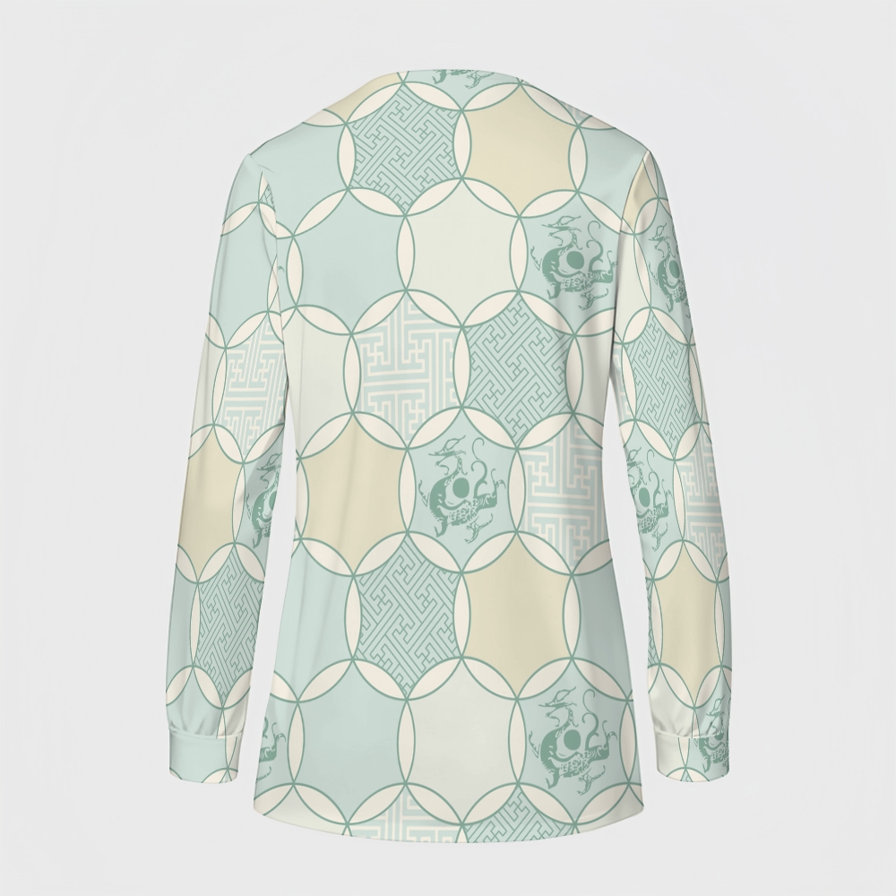 Women's Vintage Art Printed Long Sleeve Jacket TC102412