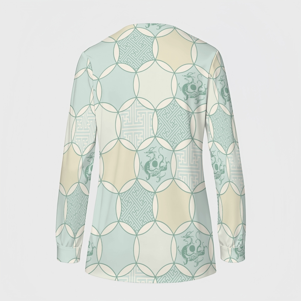 Women's Vintage Art Printed Long Sleeve Jacket TC102412