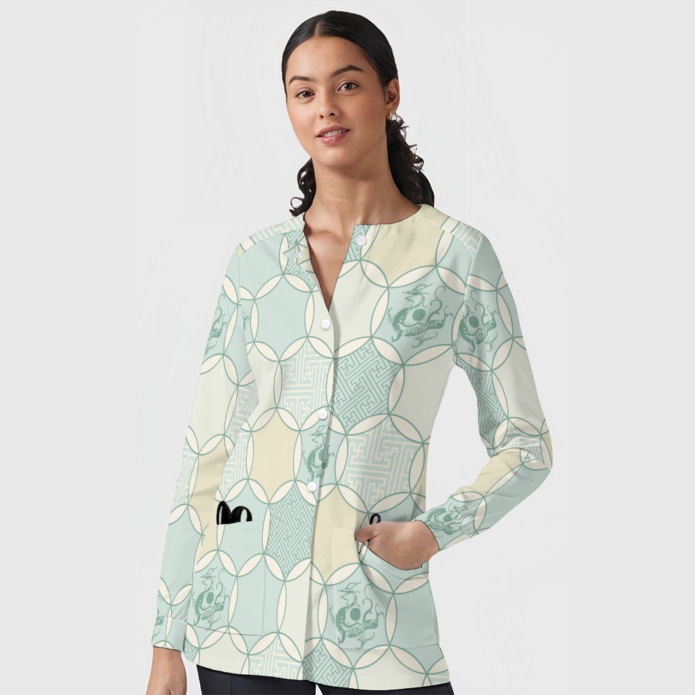 Women's Vintage Art Printed Long Sleeve Jacket TC102412