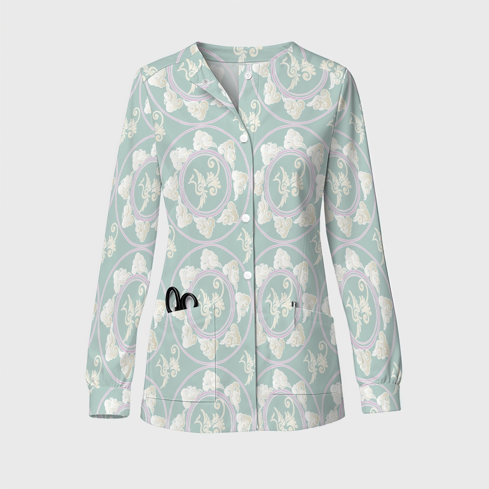 Women's Intangible Cultural Heritage Printed  Long Sleeve Jacket  TC102413