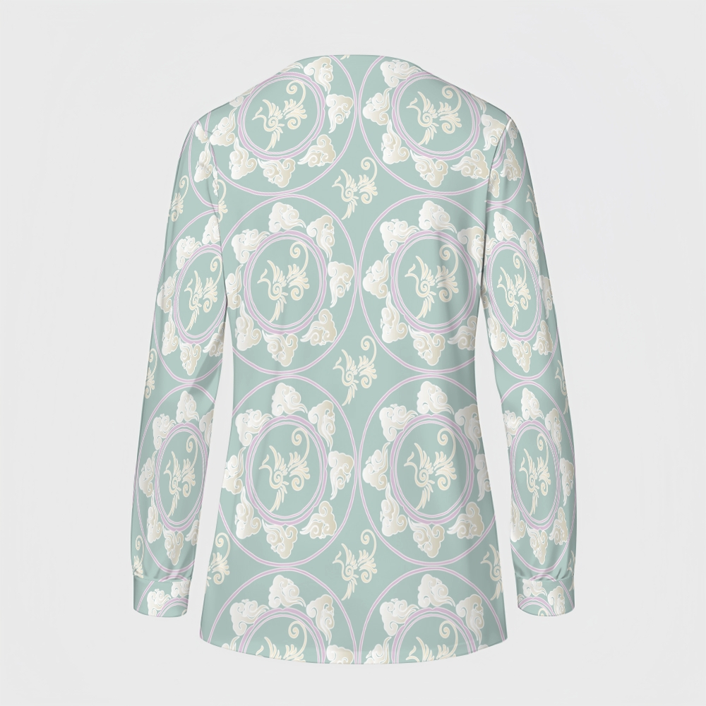 Women's Intangible Cultural Heritage Printed  Long Sleeve Jacket  TC102413