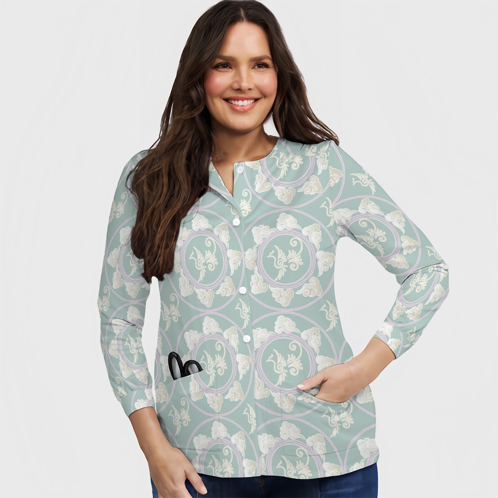 Women's Intangible Cultural Heritage Printed  Long Sleeve Jacket  TC102413