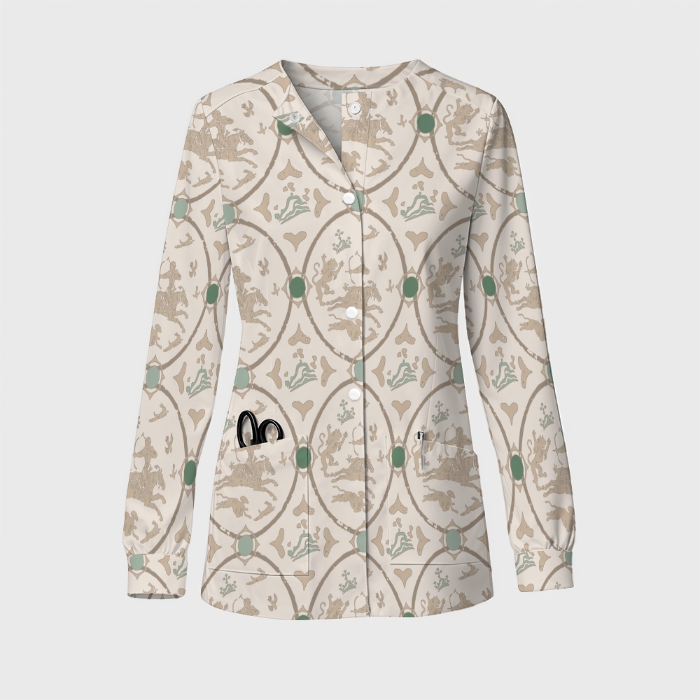 Women's Intangible Cultural Heritage Printed  Long Sleeve Jacket  TC102414