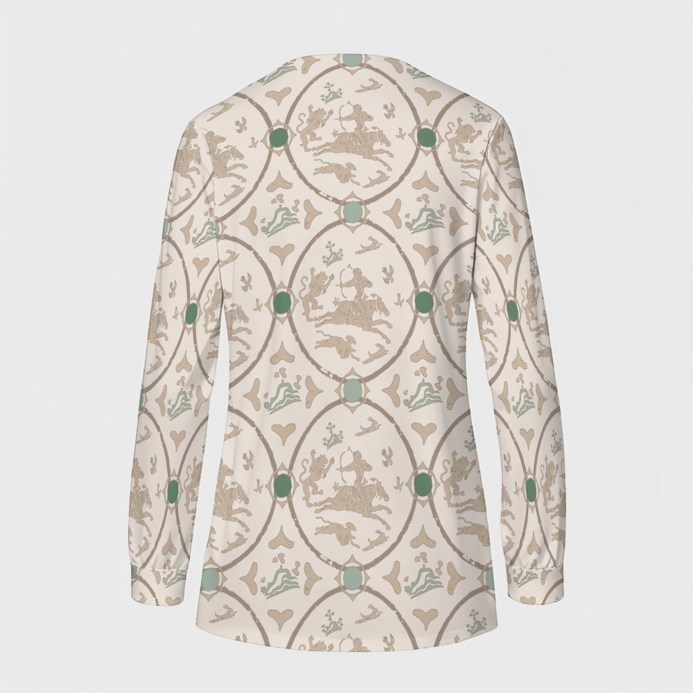 Women's Intangible Cultural Heritage Printed  Long Sleeve Jacket  TC102414