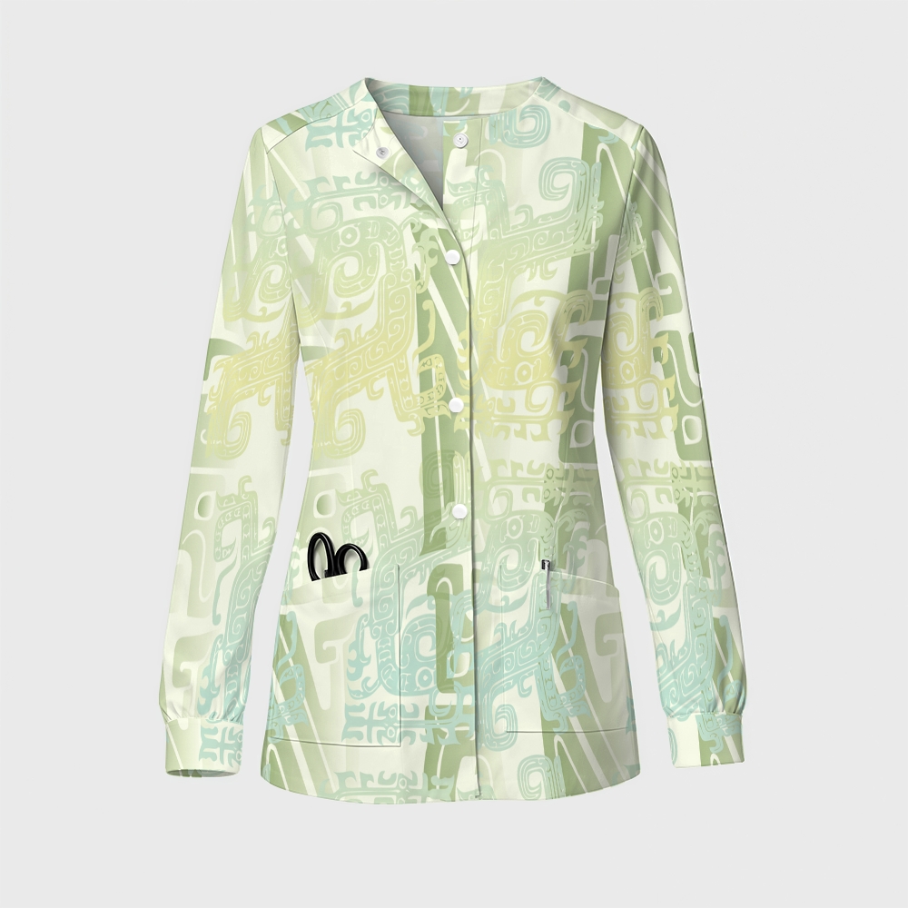 Women's Intangible Cultural Heritage Printed  Long Sleeve Jacket  TC102415