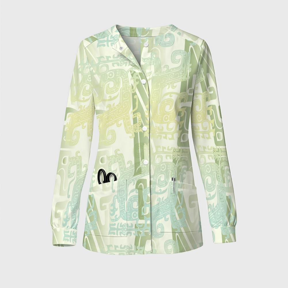 Women's Intangible Cultural Heritage Printed  Long Sleeve Jacket  TC102415