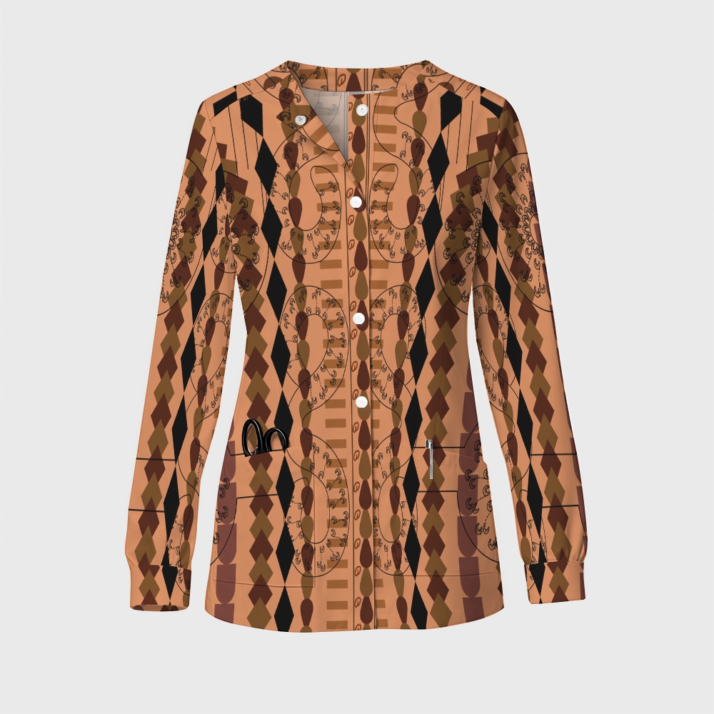 Women's Intangible Cultural Heritage Printed  Long Sleeve Jacket  TC102417